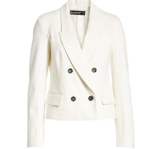 BLANK NYC White Ponte Crop Blazer